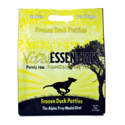 Vital Essentials Duck Patties Frozen Grain Free Dog Food, 6 lb