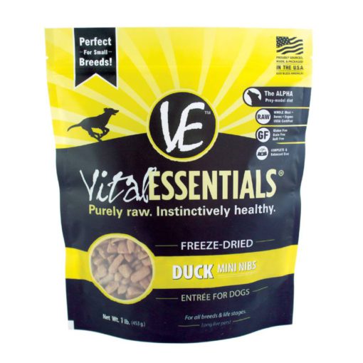 Vital Essentials Duck Mini Nibs Freeze-Dried Dog Food