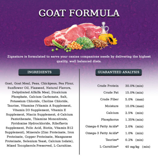 Zignature Goat Limited Ingredient Grain Free Dry Dog Food