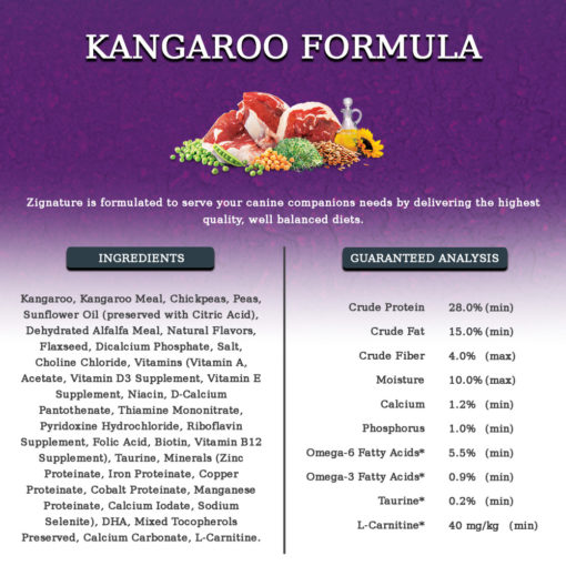Zignature Kangaroo Limited Ingredient Grain Free Dry Dog Food