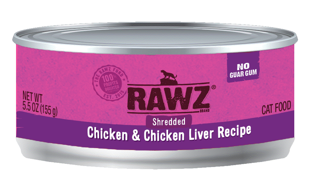 Rawz Chicken & Chicken Liver Shredded Wet Cat Food