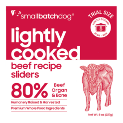 Alternative view of Small Batch Samples Lightly Cooked Dog Food